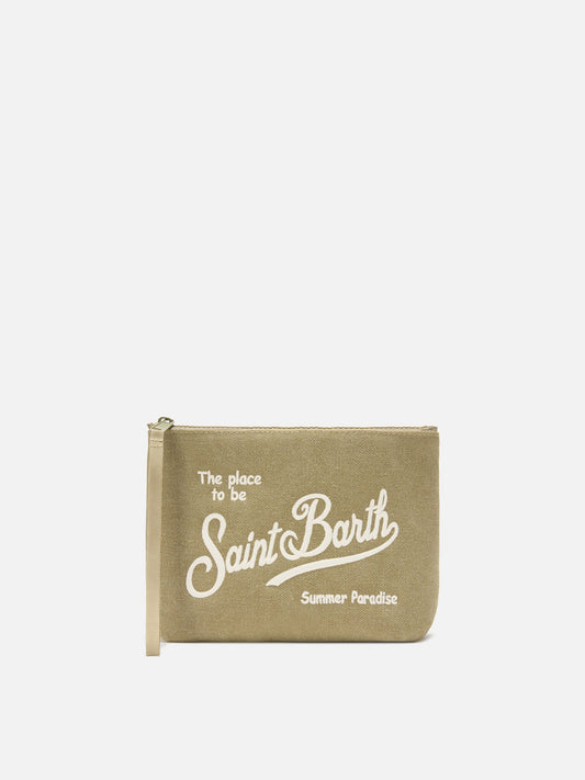 Aline Pochette in canvas marrone